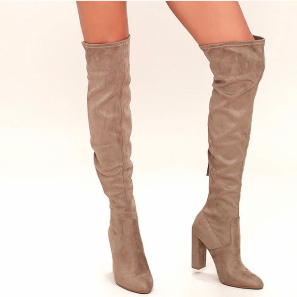 Steve Madden *Emotions* taupe OTK boots